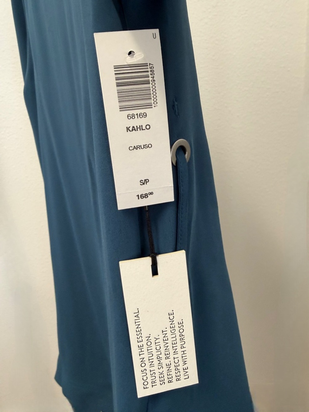 Aritzia Babaton Kahlo Mid-Length Belted Blazer Jacket Blue Teal NWT Size S - Picture 9 of 15